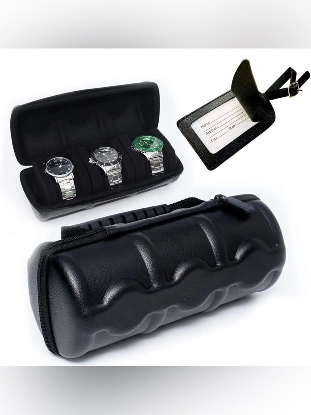WINNER HOME Watch Travel Case, 3 Slot Watch Roll Travel Case - new in box!